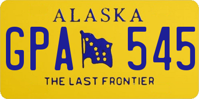 AK license plate GPA545