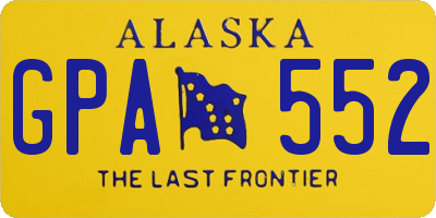 AK license plate GPA552