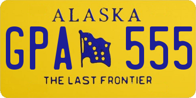 AK license plate GPA555