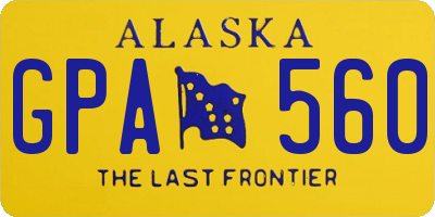 AK license plate GPA560