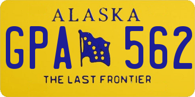 AK license plate GPA562
