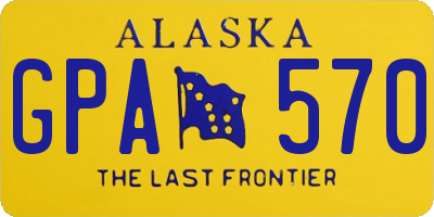 AK license plate GPA570
