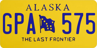 AK license plate GPA575