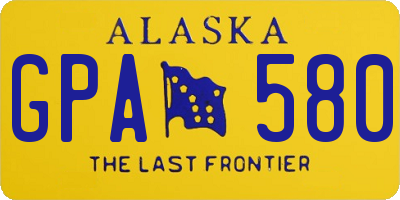 AK license plate GPA580