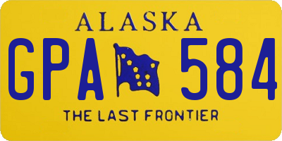 AK license plate GPA584