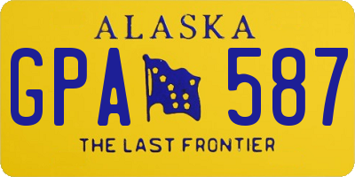 AK license plate GPA587
