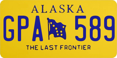 AK license plate GPA589