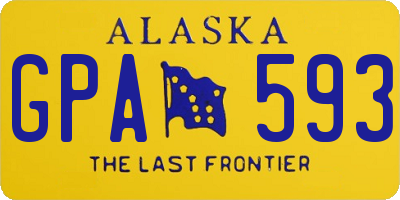 AK license plate GPA593