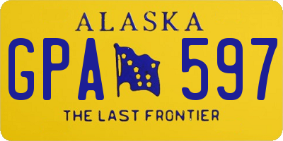 AK license plate GPA597