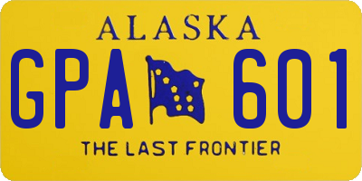 AK license plate GPA601