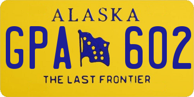 AK license plate GPA602