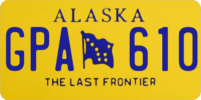 AK license plate GPA610