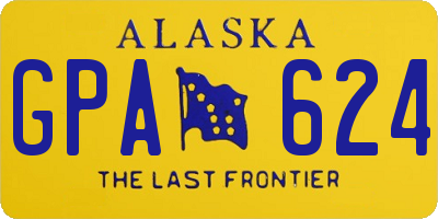 AK license plate GPA624