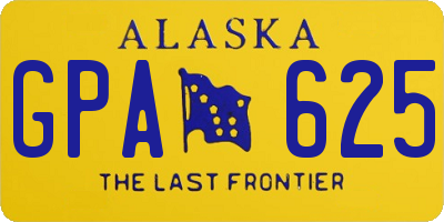 AK license plate GPA625