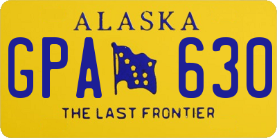 AK license plate GPA630