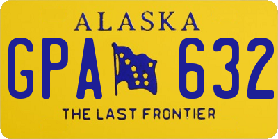 AK license plate GPA632