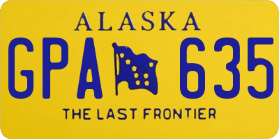 AK license plate GPA635