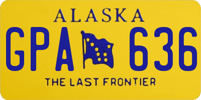 AK license plate GPA636