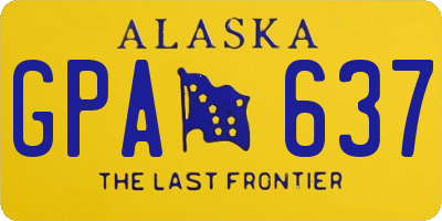 AK license plate GPA637