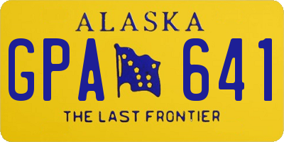 AK license plate GPA641