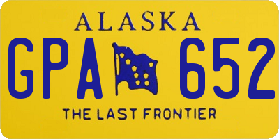 AK license plate GPA652