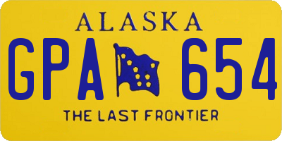 AK license plate GPA654