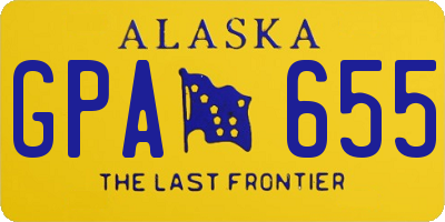 AK license plate GPA655