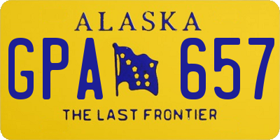 AK license plate GPA657