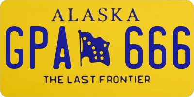 AK license plate GPA666