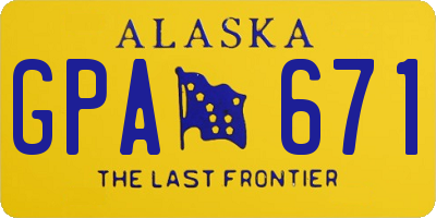 AK license plate GPA671