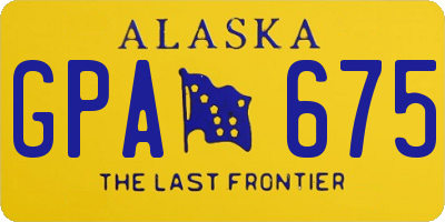 AK license plate GPA675