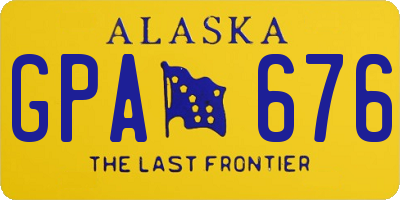 AK license plate GPA676