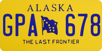 AK license plate GPA678