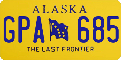 AK license plate GPA685