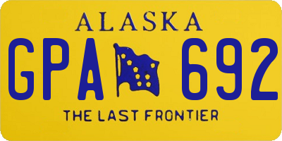 AK license plate GPA692