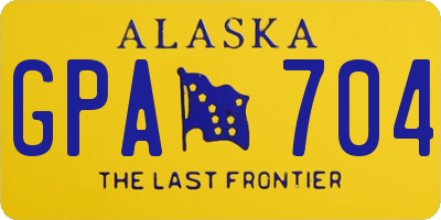 AK license plate GPA704