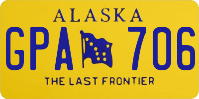 AK license plate GPA706