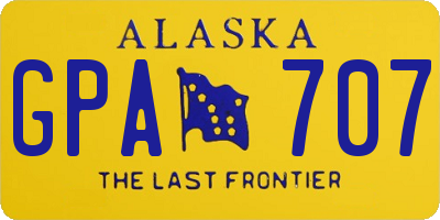 AK license plate GPA707