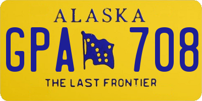 AK license plate GPA708