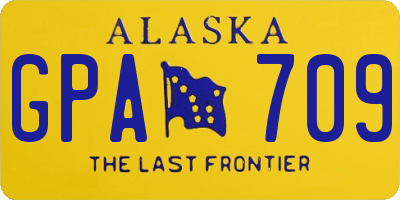 AK license plate GPA709