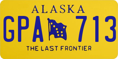 AK license plate GPA713