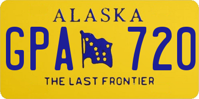 AK license plate GPA720