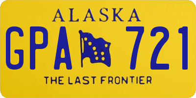 AK license plate GPA721