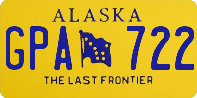 AK license plate GPA722