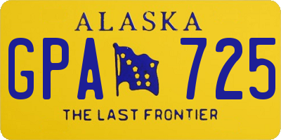 AK license plate GPA725