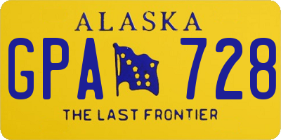 AK license plate GPA728