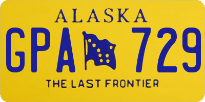 AK license plate GPA729
