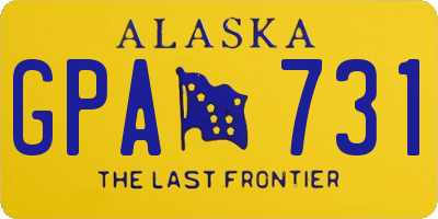 AK license plate GPA731