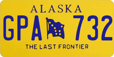 AK license plate GPA732