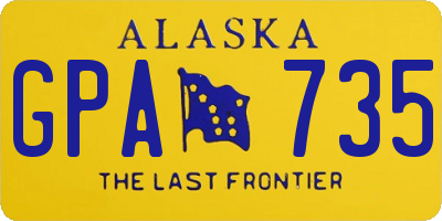 AK license plate GPA735